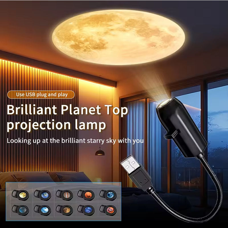 USB Plug-In 5V LED Projection Lamp