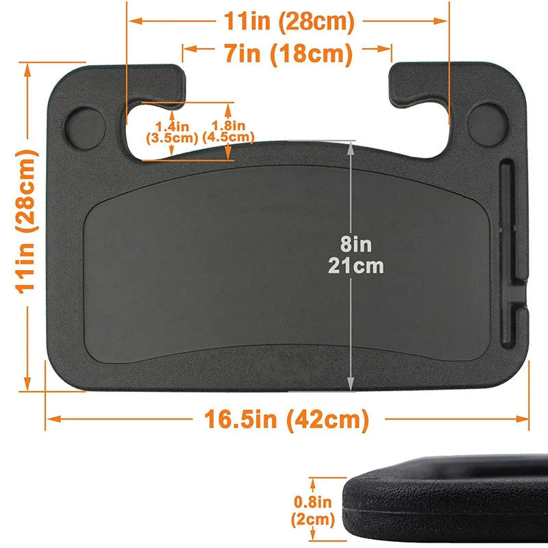 Car Steering Wheel Multi-Function Tray