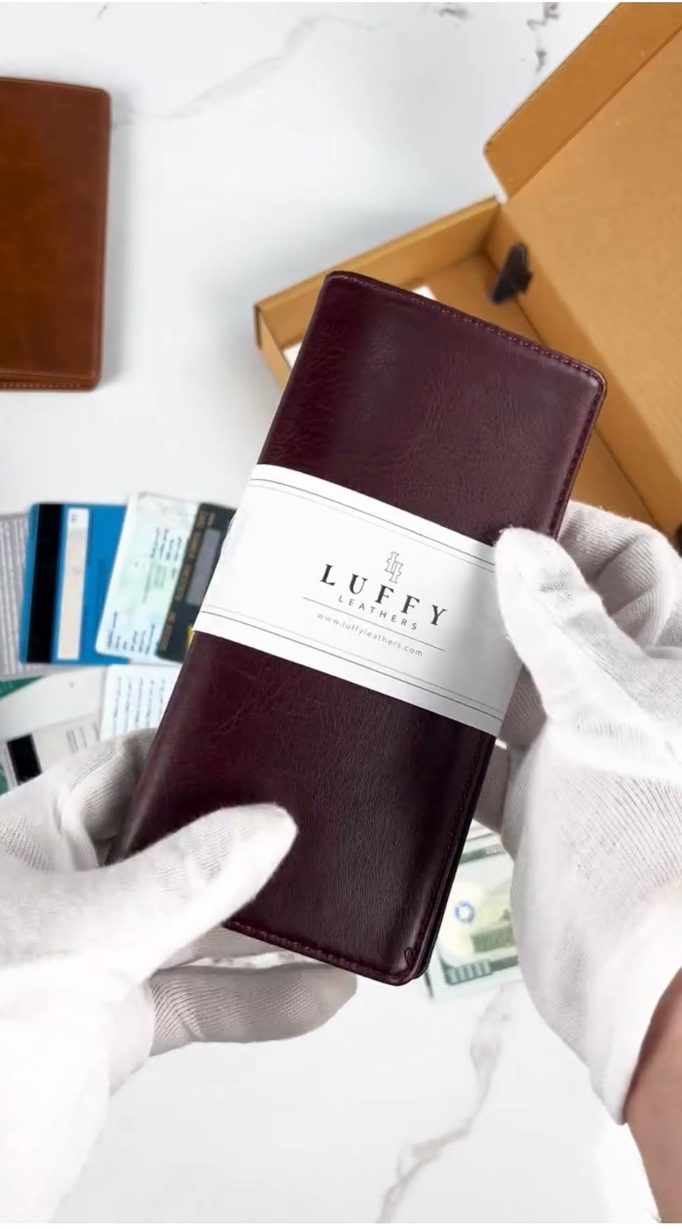 Luffy Leather Long Wallet for Men and Women