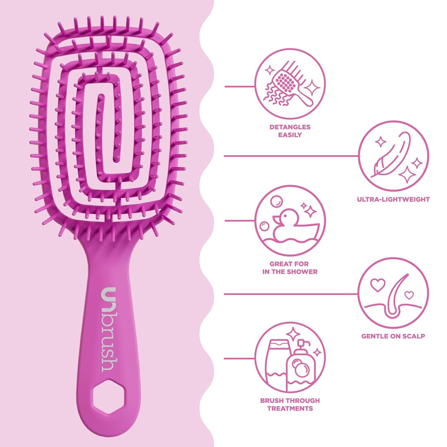 Detangling Brush — Ultra-Flexible, Pain-Free Hair Brush