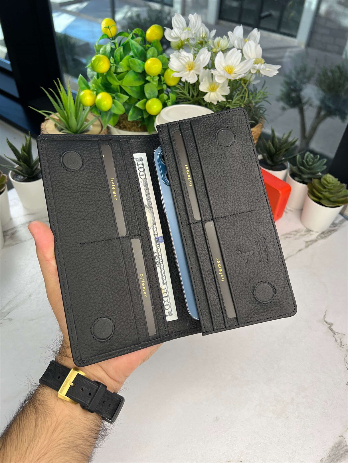 Leather Long Wallet (Unisex)