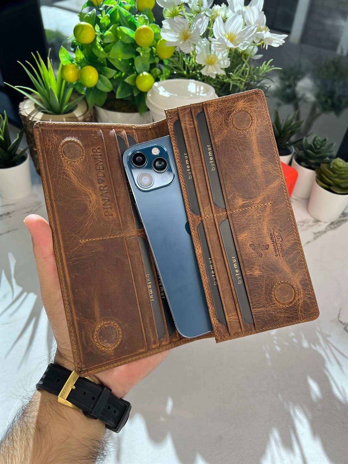 Leather Long Wallet (Unisex)