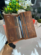 Leather Long Wallet (Unisex)