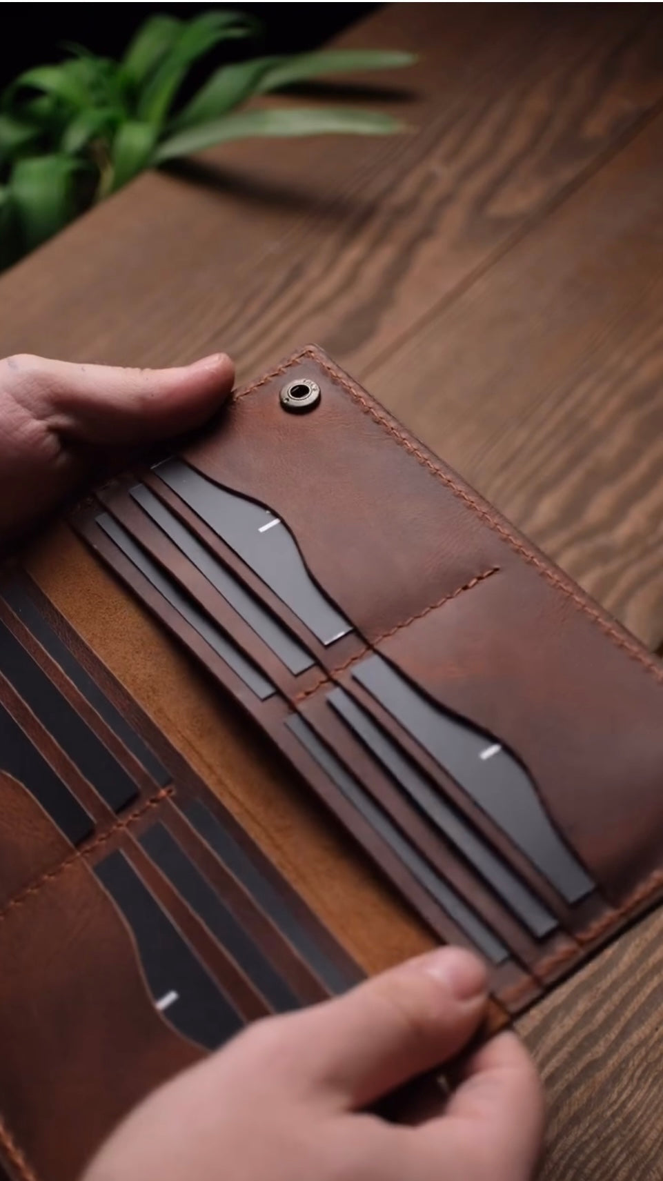 Premium Leather Long Wallet