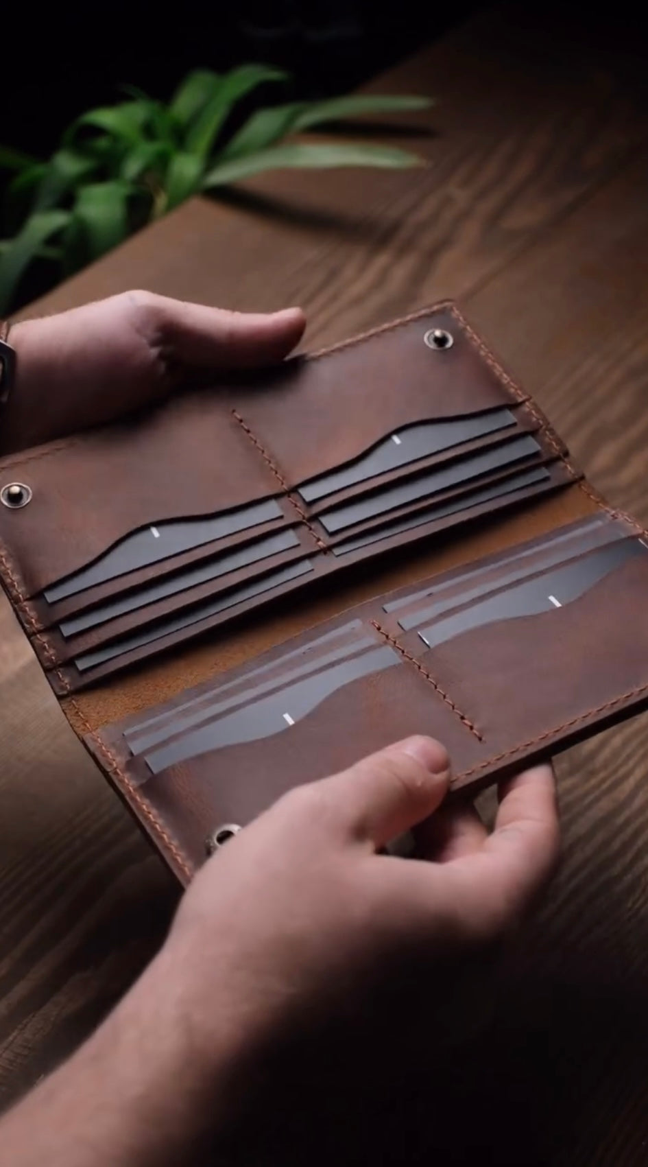 Premium Leather Long Wallet