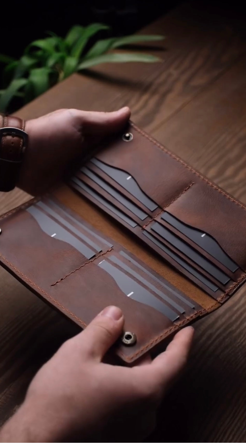 Premium Leather Long Wallet